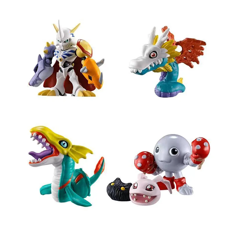 [In stock] Bandai Digimon Adventure Kawaii Mini Cute Greymon Garurumon Airdramon Doll Collectible Set Collection Gift for Kids