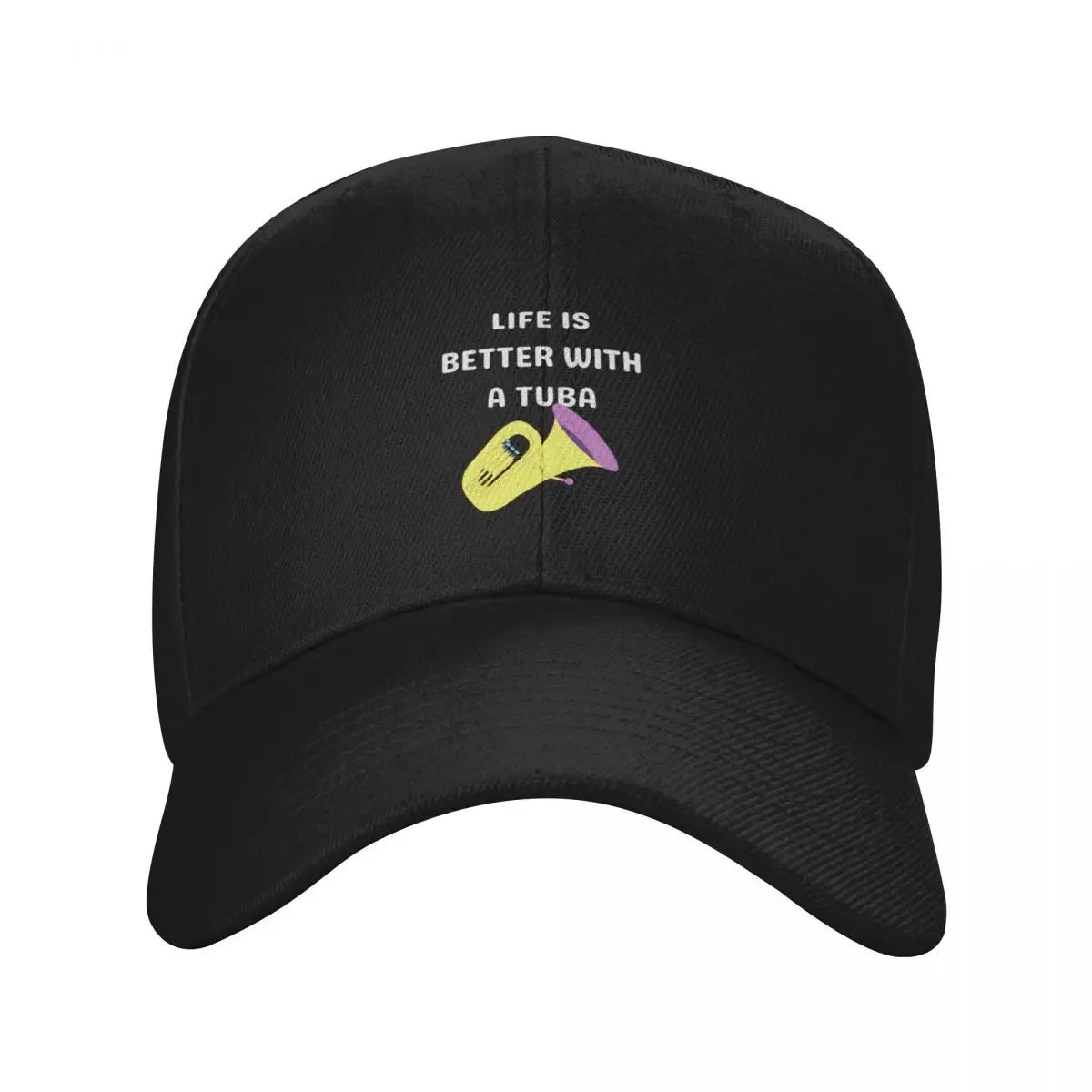 

Life is better with a tuba Baseball Cap Hood fashionable fishing caps man Caps Women Men's