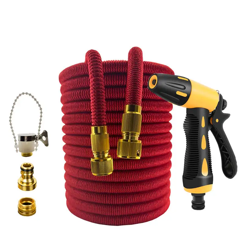 

Растягивающийся садовый шланг высокого давления с пистолетом для мойки автомобилей, используемый для полива сада и мойки автомобилей