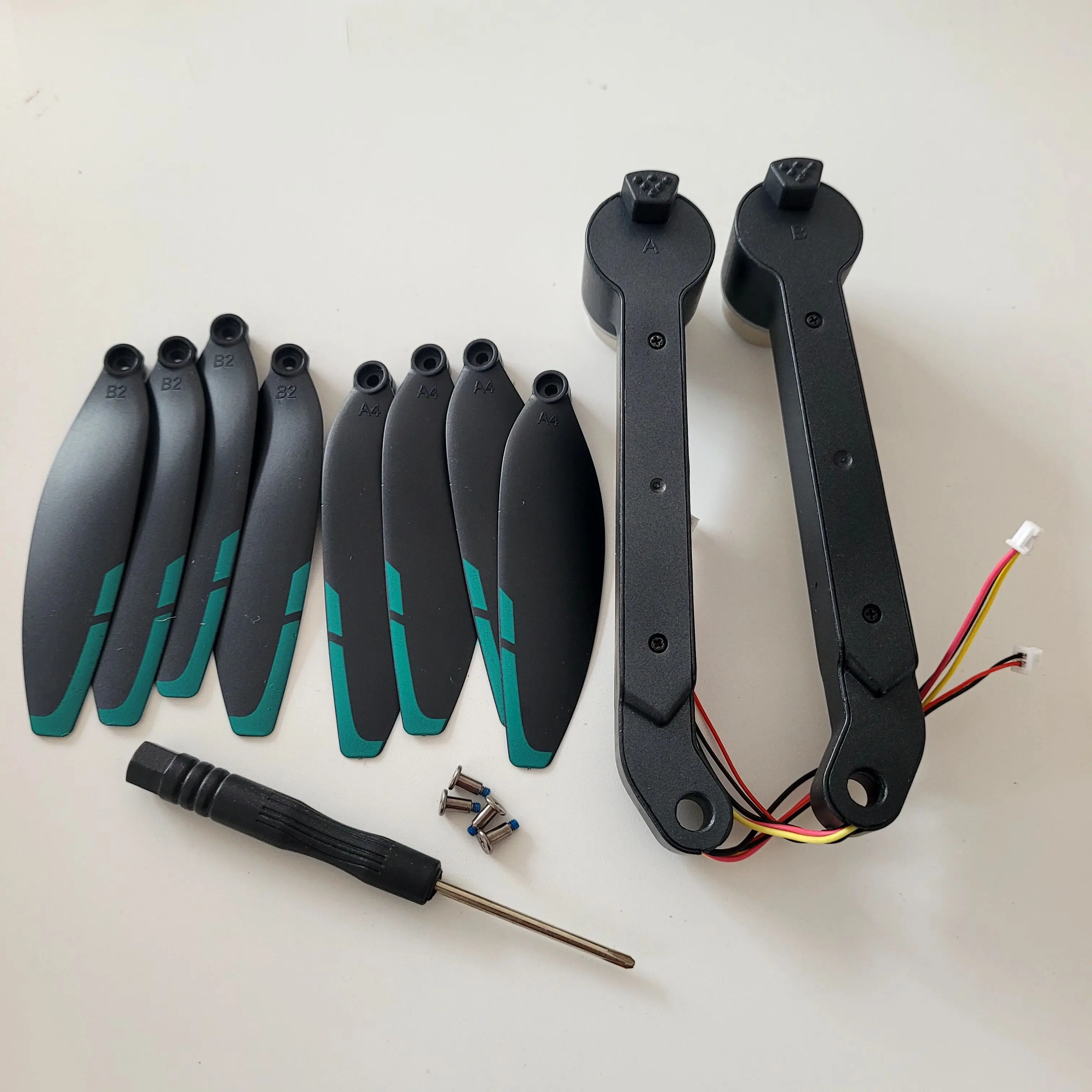 S159 Rear A / B Arm with Propeller Blade Screwdriver Spare Part Kit for GPS Brushless Drone S159 Accessories
