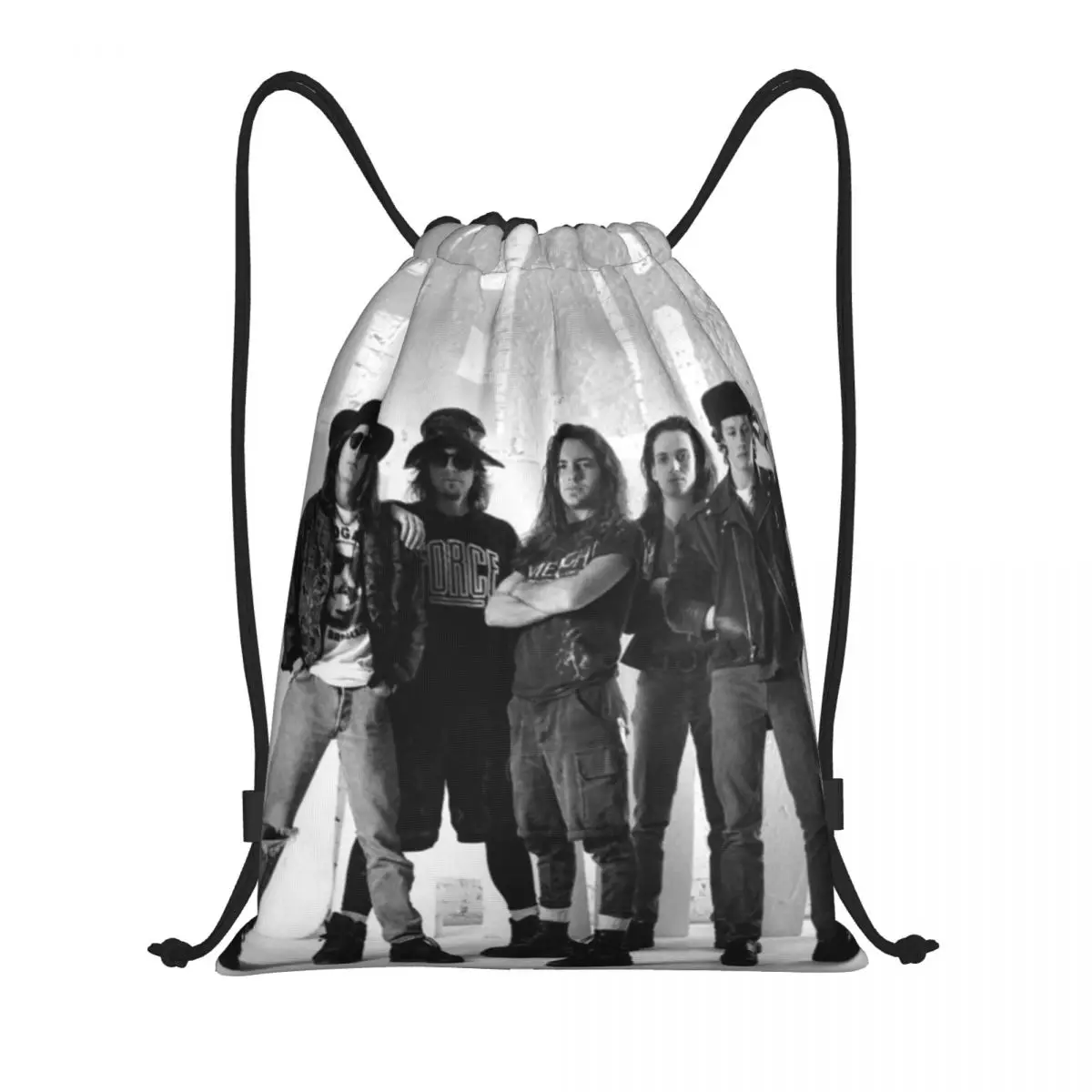 

Pearls Jam Band 2024 World Tour Rock Concert Backpacks Casual Drawstring Bundle Pocket Shoes Bag Book Bags for Man Woman School