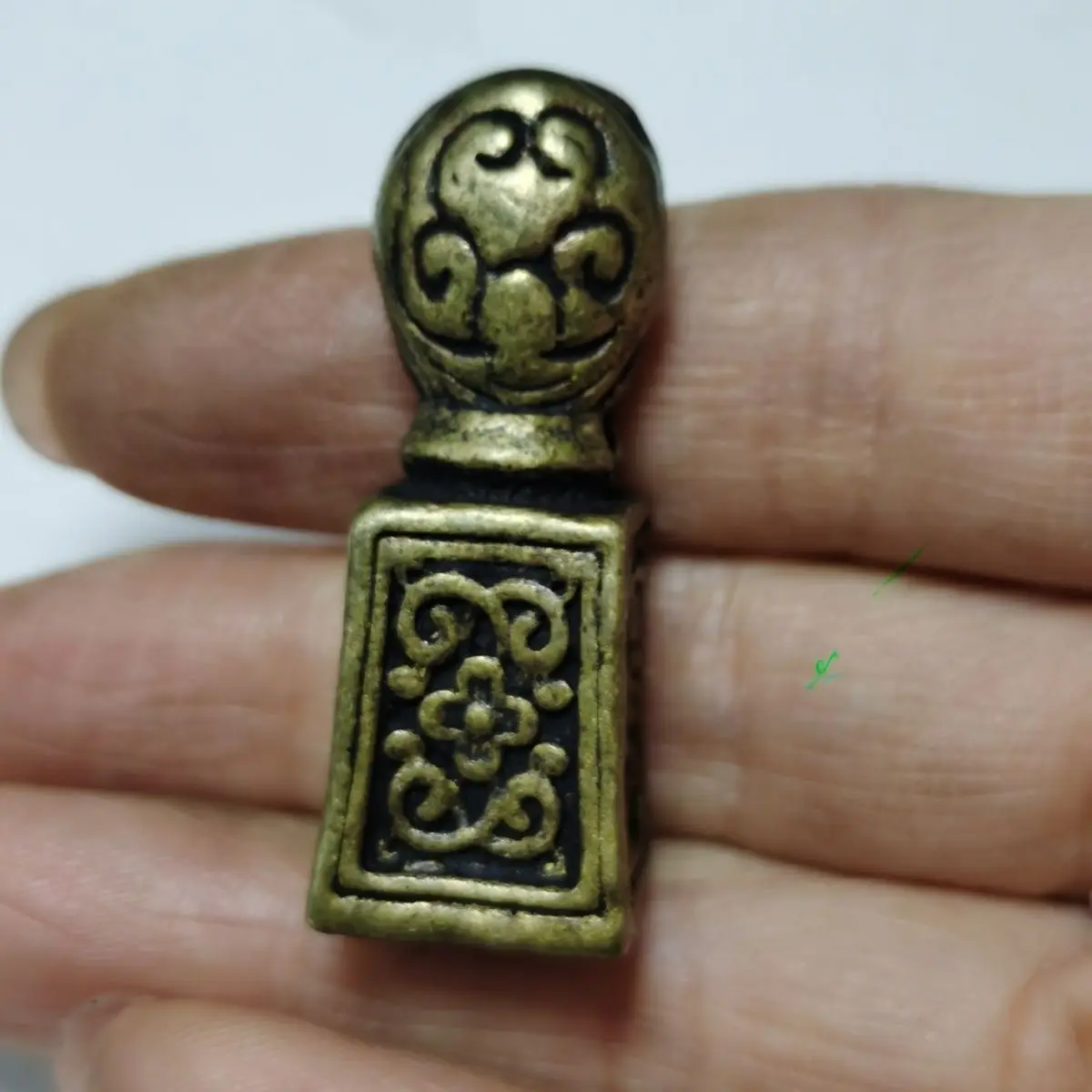 Tibetan ruyi cloud pattern Seal Stamp Statue Sculpture Figurines Home Garden Decoration Statues