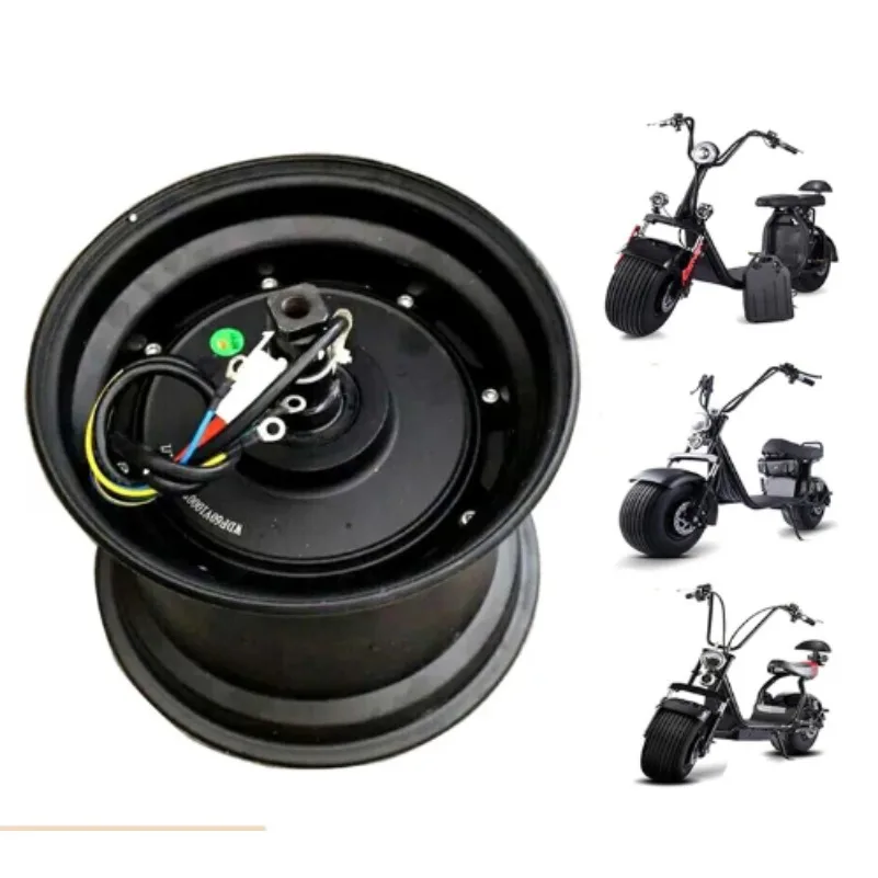 60V 1000W 1500W 2000W Motor Hub for 18x9.50-8 / 225/55-8 Tubeless Tire  Citycoco Modified Accessories Parts