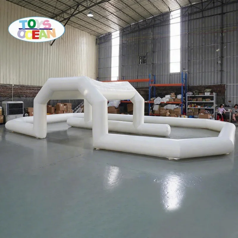 Commercial Grade Inflatable Kart Track Bumper Car Track Customizable Vinyl Sports Game for Unisex Factory Direct