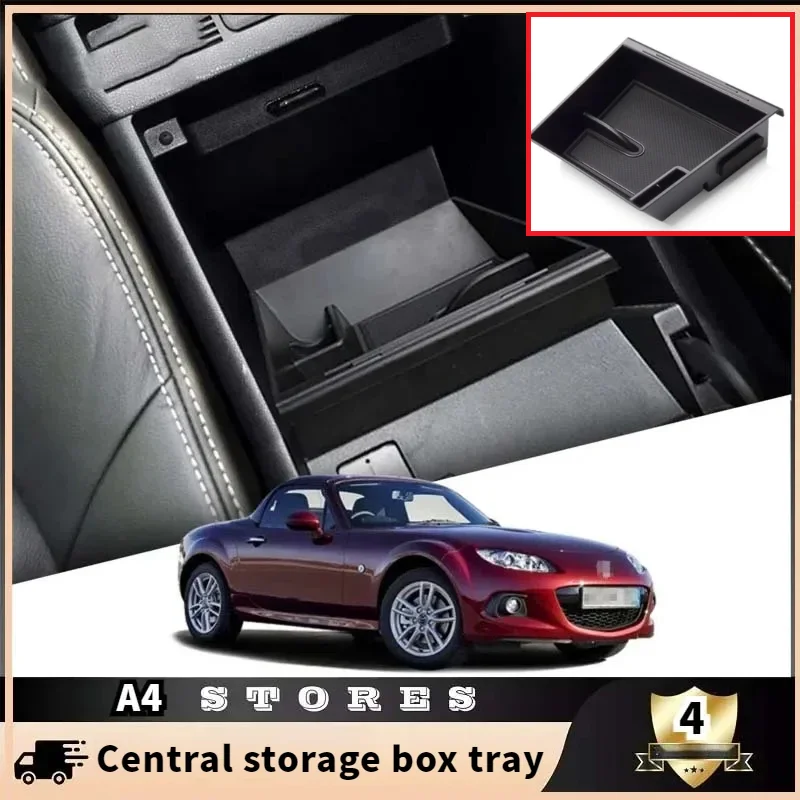 

For Mazda MX-5 NC 2006~2014 MX5 Tray Accessories Armrest Storage Box Center Console Flocking Organizer Containers Holder