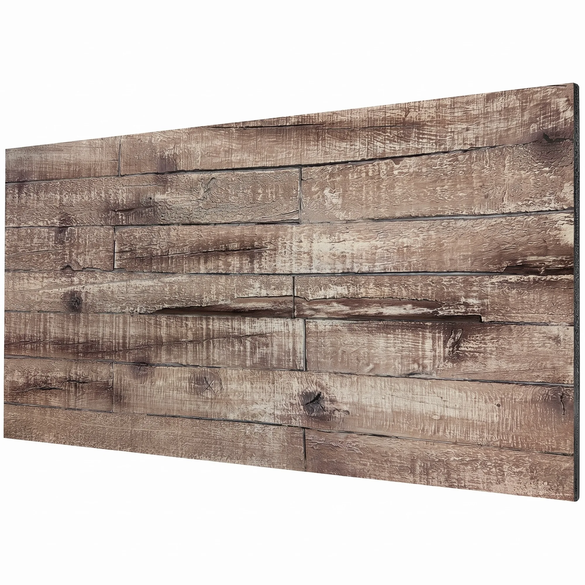 HOMCOM 3D Faux Wood Wall Panels Water-Resistant 4' x 2' Gray Wood Grain