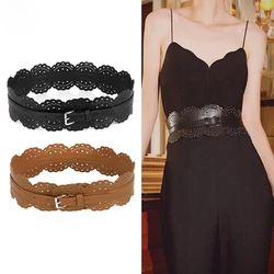 Women Belt Skeleton Leather Belt Female Decorative with Skirt Versatile Wide Black Luxury Belt Women’s Designer Belts for Women