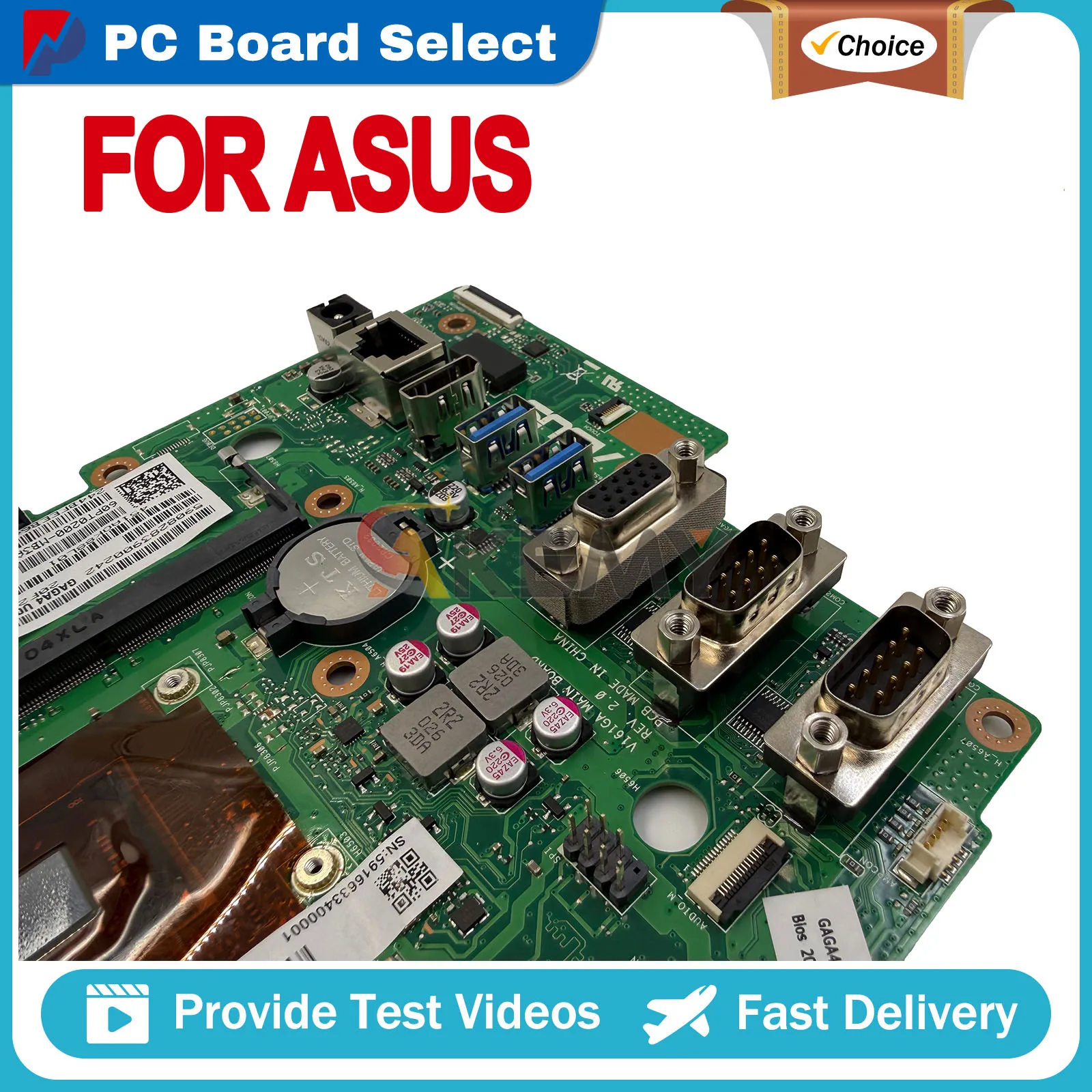 V161GAR Notebook Mainboard For ASUS V161GAR V161 All-in-One PC Laptop Motherboard N4020 CPU 100% Tested OK