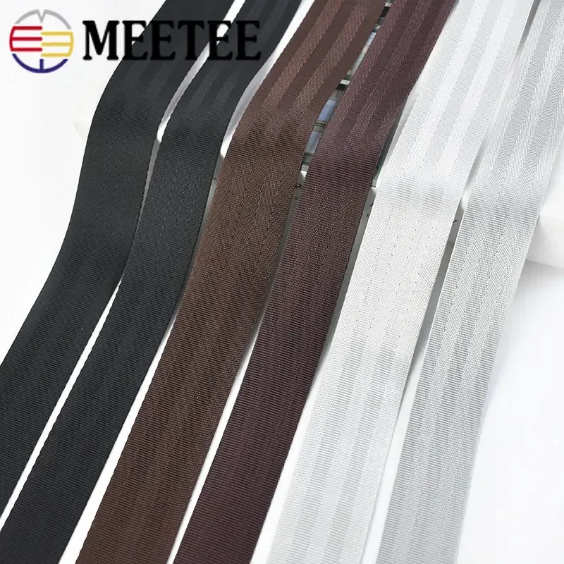 8Meters 20/25/32/38/50mm Safety Seat Webbing Tapes 1mm Thick Backpack Strap Band DIY Pet Belt Ribbon Sewing Accessories