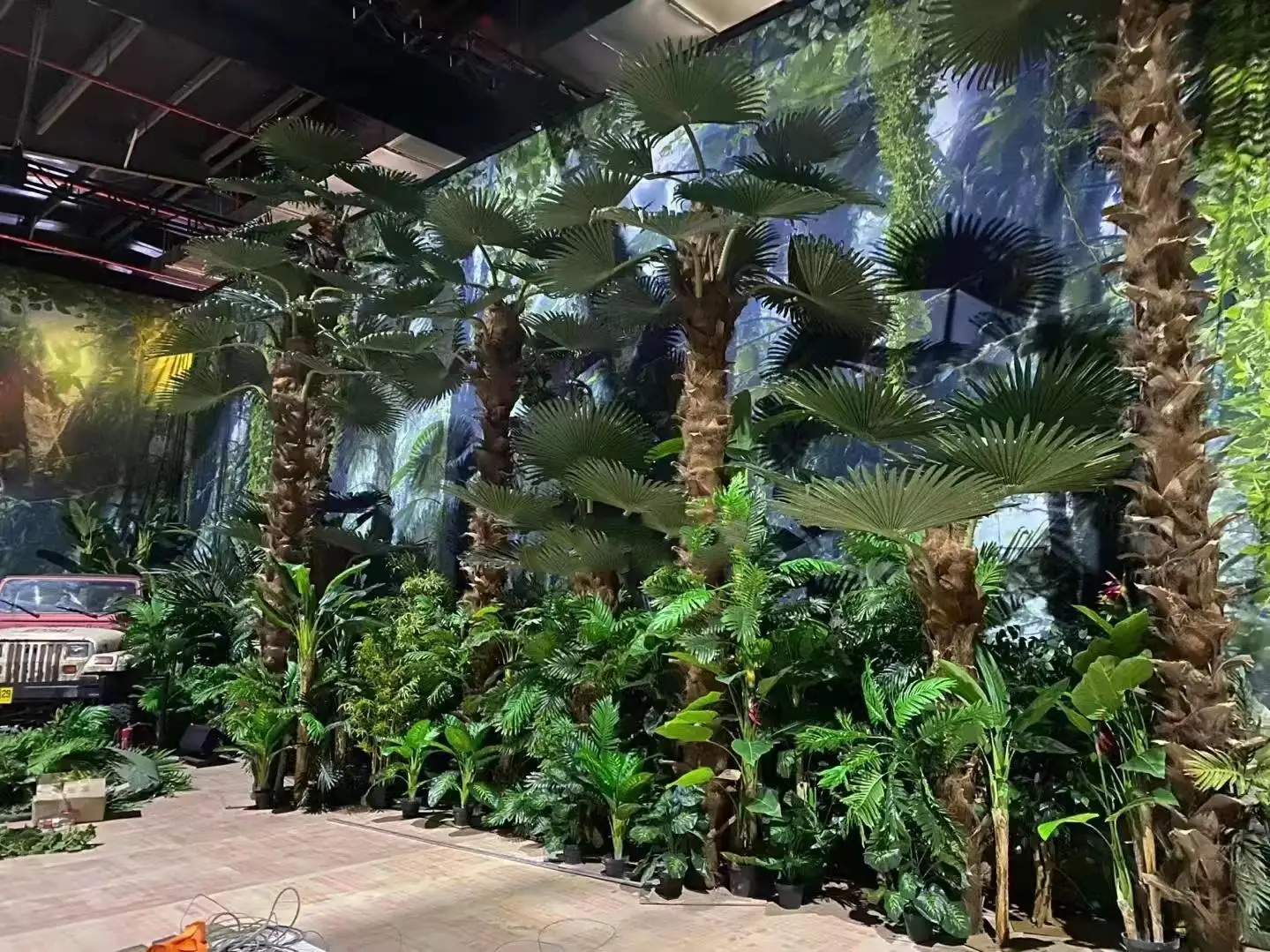 

Simulation maple tree large tree Jurassic theme park landscaping artificial flowers indoor and outdoor landscaping combination