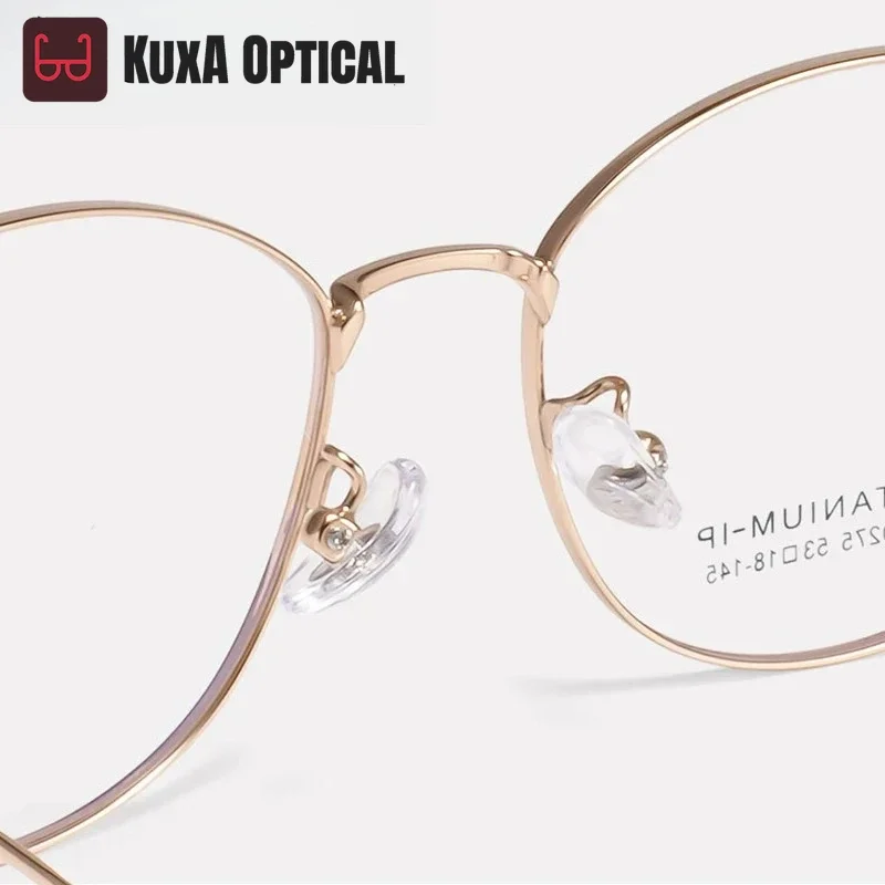 KUXA النساء القط العين نظارات القراءة النظارات سيدة أنيقة وصفة طبية مشهد الفتيات موضة قصر النظر البصرية عدسات البصر البعيد