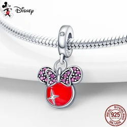 Disney Exquisite Minnie Head Charm Beads Fits Pandora Original Bracelet For Women 925 Silver Pendant Bead Jewelry Hot Sale Gift