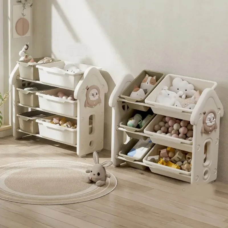 

Children's Toy Storage Rack Floor-standing Multi-layer Baby Racks Simple Classification Sorting Box Cabinets