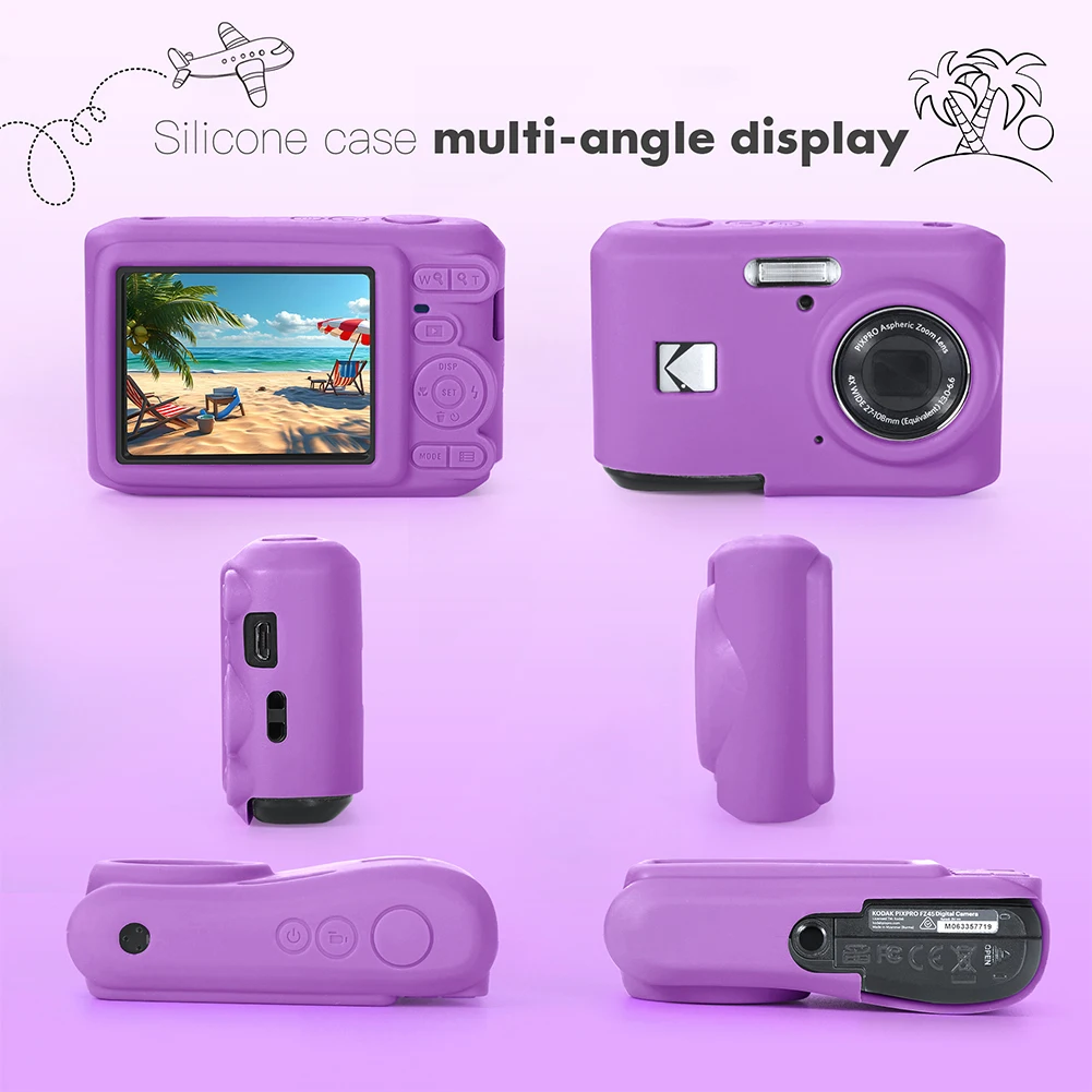 

For KODAK PIXPRO FZ45 Digital Camera Cover Solid Color Slim Fit Camera Bag Camera Body Cover Outdoor Travel Camera Protect Case