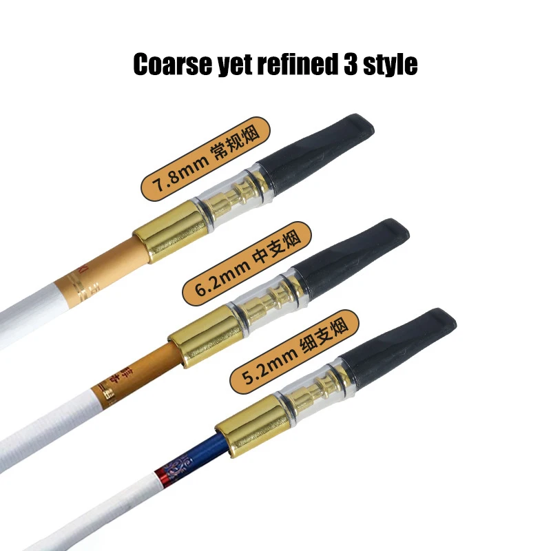 5-Pack Cigarette Filter With Magnet Double Filtration, Washable And Reusable, For 3 Types Of Cigarettes (Coarse, Medium, Fine)