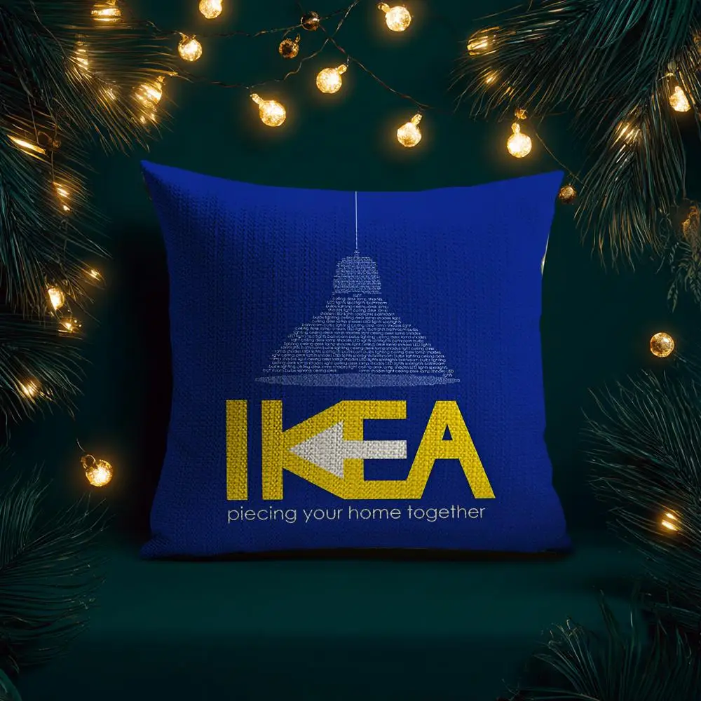 غطاء وسادة I-IKEA من Urban Fashion مصنوع من قماش الكتان الطبيعي والطباعة العضوية على الوجهين ومسامي مثالي للديكور المنزلي