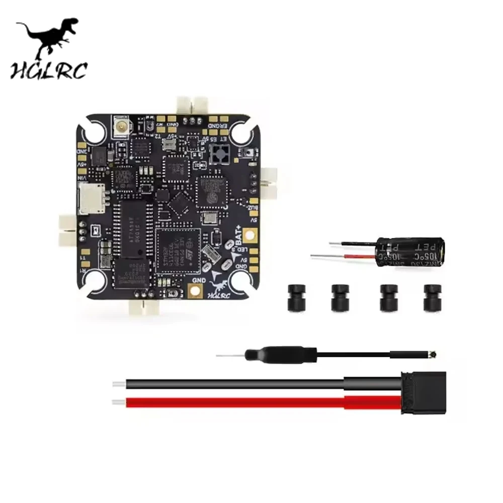 HGLRC SPECTRE F411 12A AIO 2-4S controlador de vuelo 12A 4 en 1 ESC 400mW transmisión de imagen UART ELRS 2,4G 2-4S LiPo 25,5X25,5mm