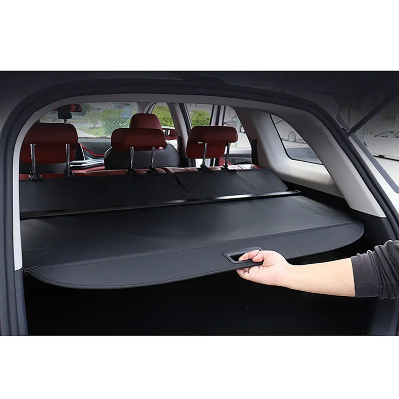 Rear Trunk Cargo Cover Carbon Fiber Rear Trunk Partition Board Retractable Cover Fit For Toyota RAV4 2019-2023 Car Accessories