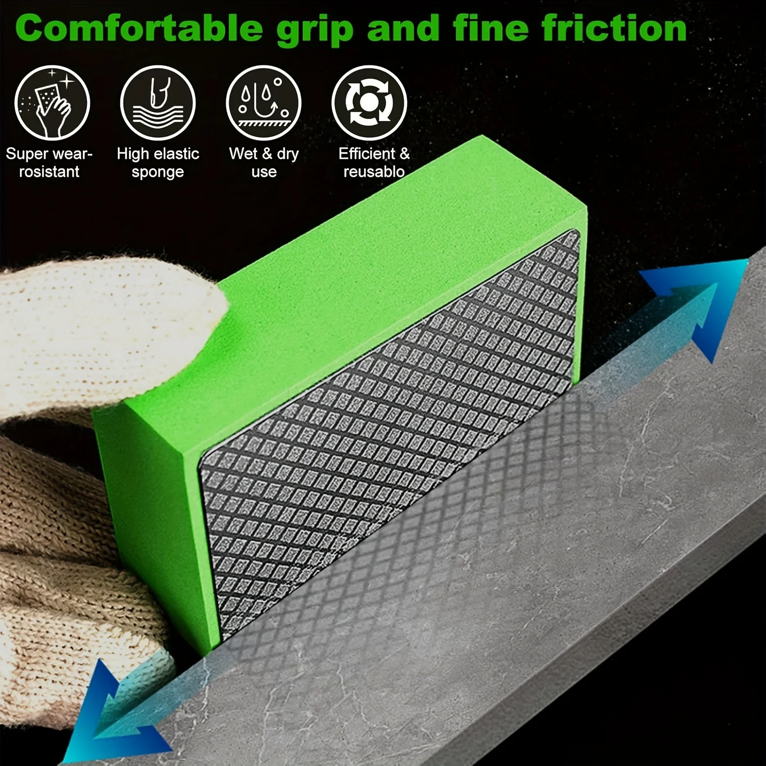 1PC Glass Tile Stone Cutting Collapse Porcelain Trimming Tool Polishing Deburring Wipe Board Diamond Hand Wipe Manual Tool