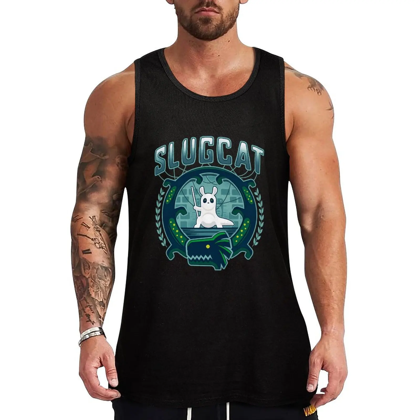 Slugcat Emblem Tank Top Abstract Graphic Tank Top Art Print Sleeveless