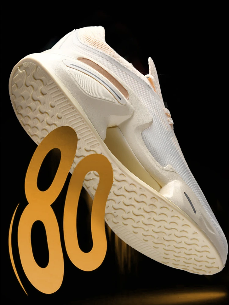 AJHL Bow Sole Cushioning Marathon Running Shoes For Men And Women Fly Woven Carbon Board Sports Shoes, Breathable Running Shoes