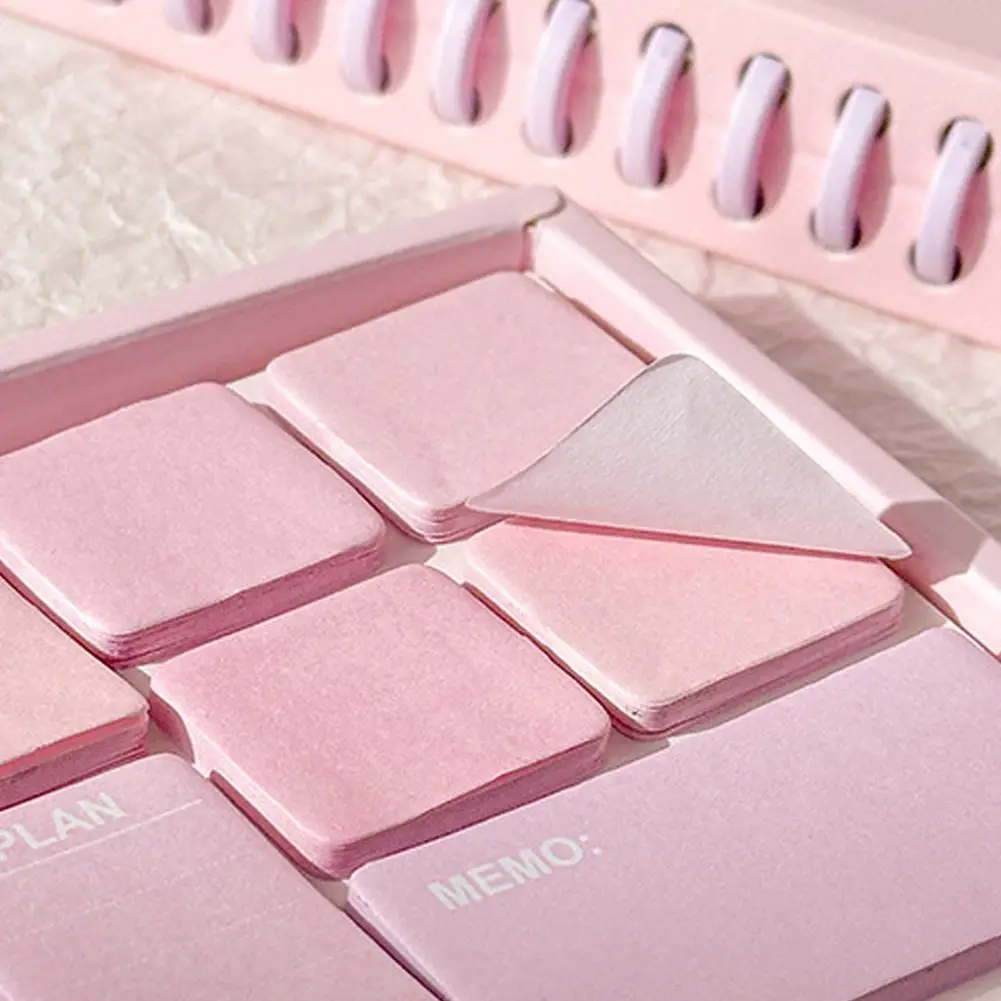 210 Sheet Self Adhesive Memo Sticky Pads Cute Pastel Solid Color Sticky Notes Memo Pads For Kids Stickers Stationery School