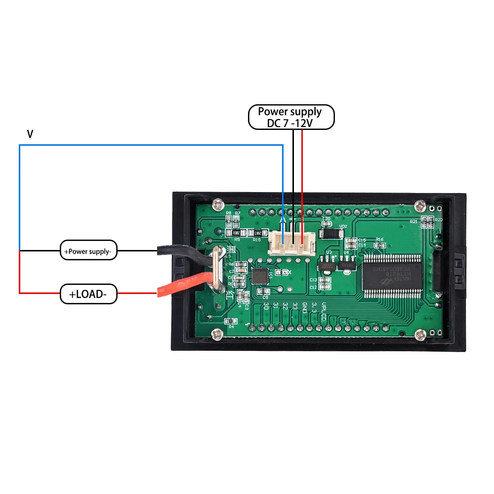 DC8-12V 10A LCD 4-Bit High Precision Voltage Ammeter Power Meter Measuring Range DC 0-500V 0-5000W Digital Current Test Gauge