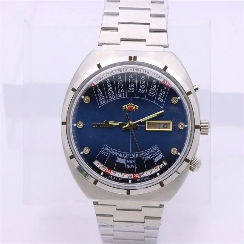 

Sports Machinery Men's Orient Watch Full Function Perpetual Calendar Stainless Steel Japanese Movement