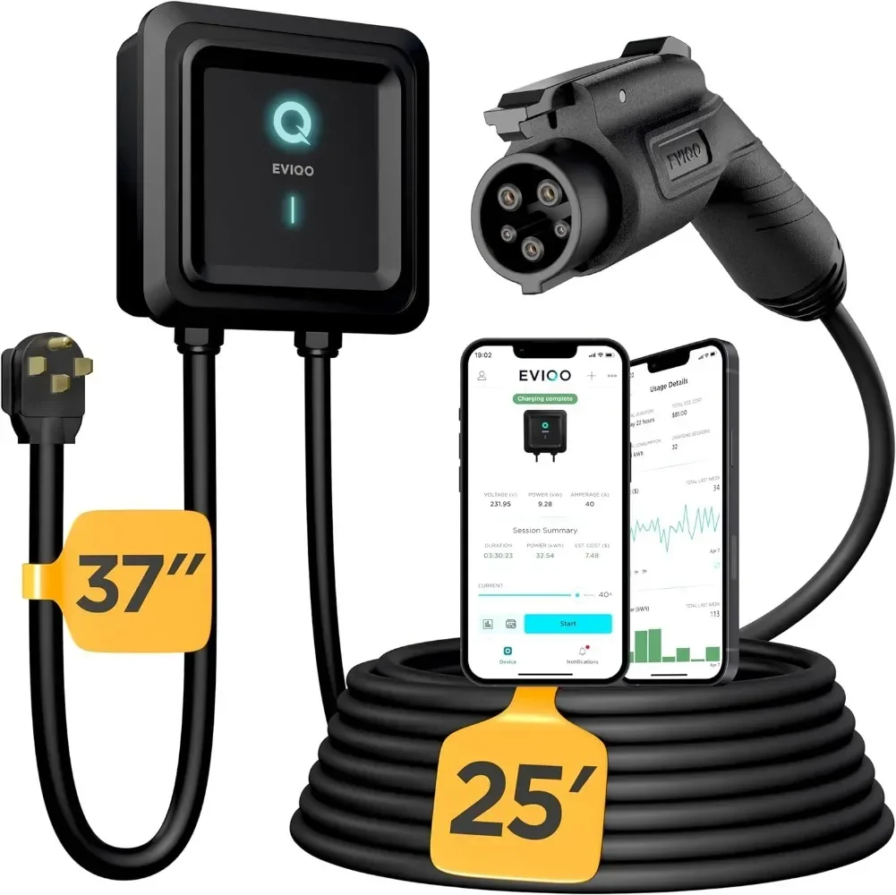 EV Charger 48 Amp EV Charger Level 2, 240V Electric Vehicle Charging Stations EV Level 2 Charger NEMA 14-50/Hardwire