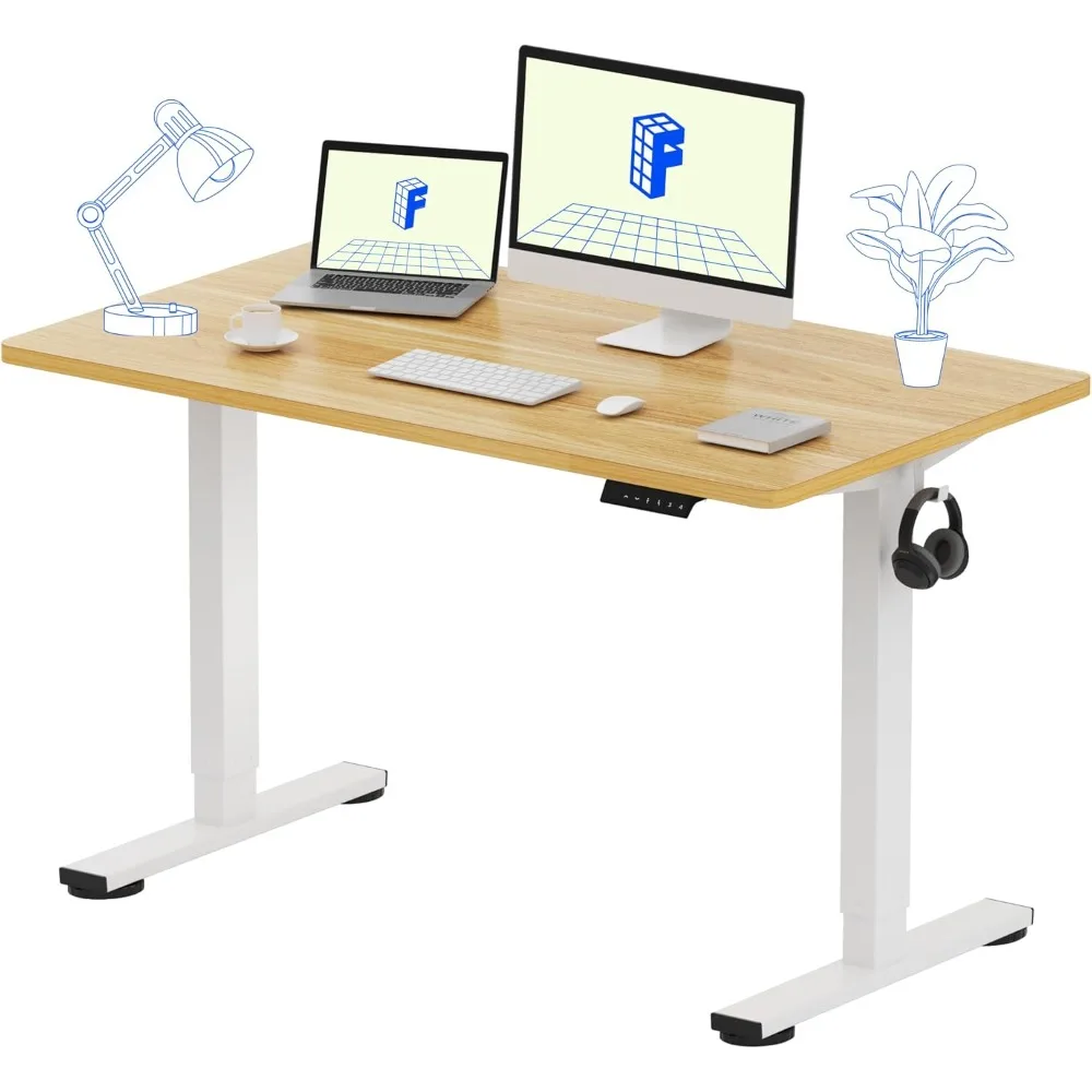 

One piece vertical office desk 48 x 24 inches height adjustable office desk electric sitting desk