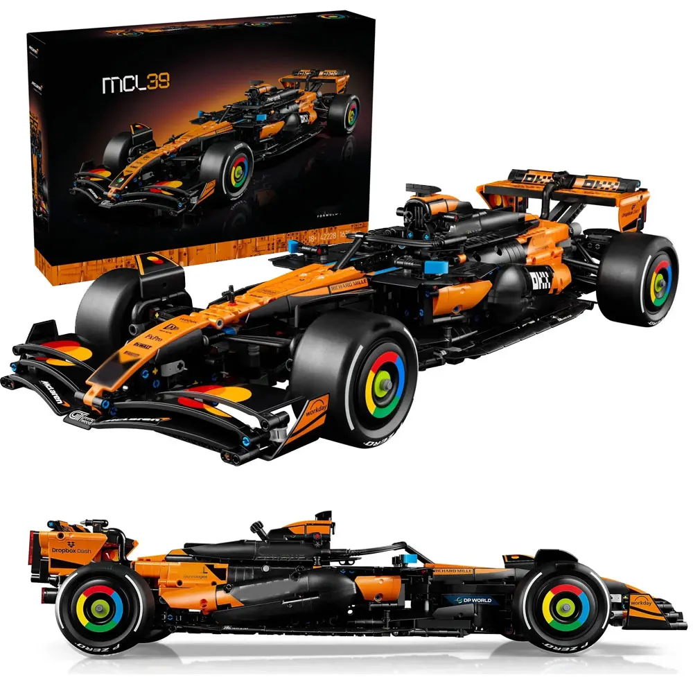 

1675PCS Technical 1：8 Formula Team MCL39 Racing Car Building Blocks Assemble Bricks Motorsport Vehicle Toy Gift For Adult Kids