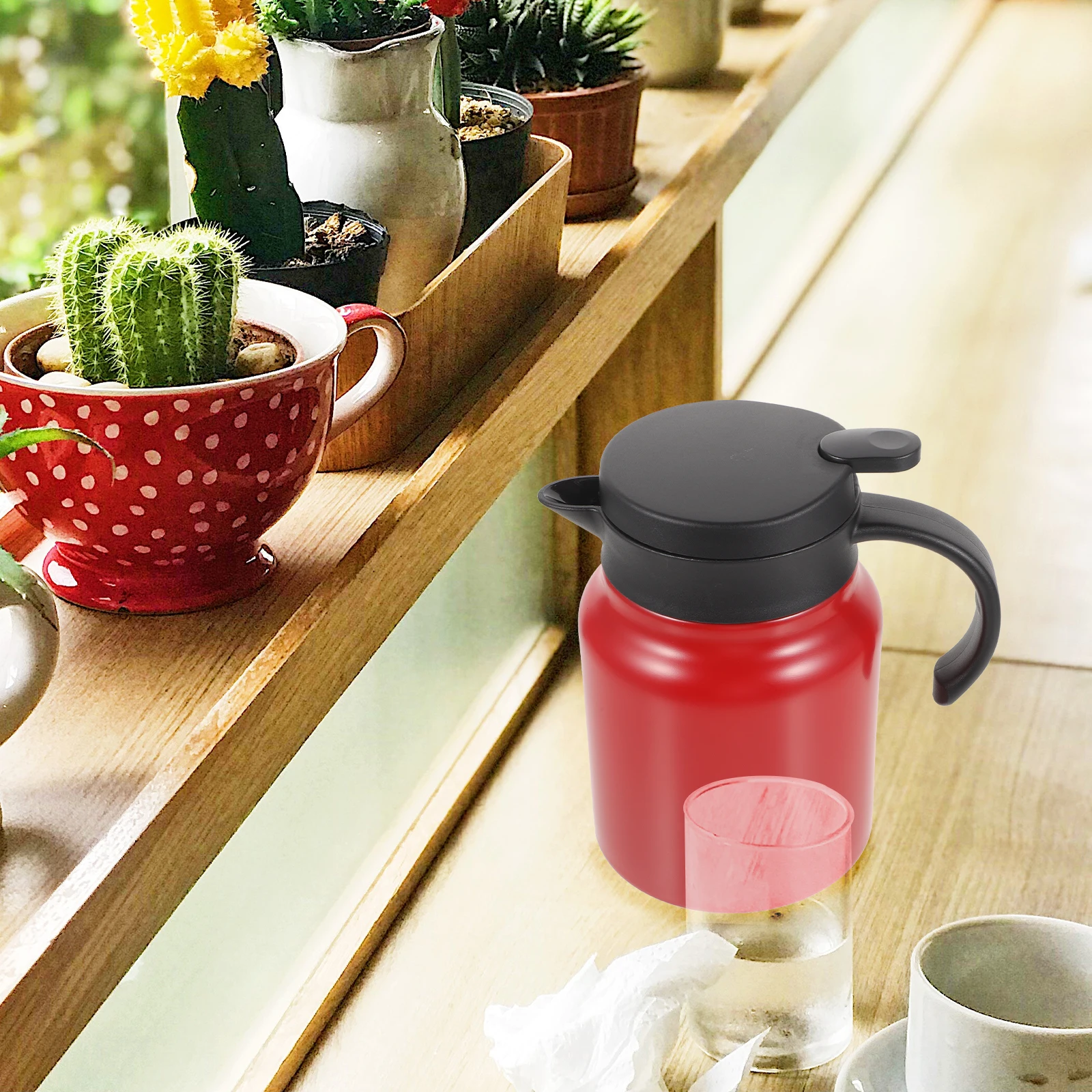 

Thermal Insulated Stainless Steel Vacuum Water Bottle Double Walled Leak Proof Coffee Pot Ideal for Home Office Travel