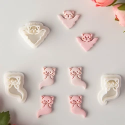 Cartoon Halloween Pottery Earrings Clay Cutters Ghost Bat Cat Kitten Shaped Clay Molds for DIY Jewelry Pendant Cutting Making