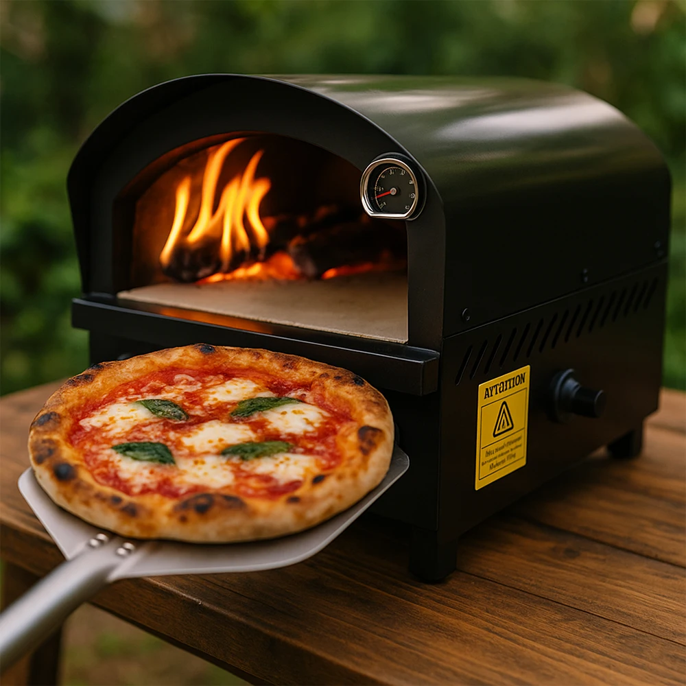 

16-Inch Stainless Steel Portable Propane Pizza Oven for Outdoor for Backyard Camping & Family Freestanding Installation