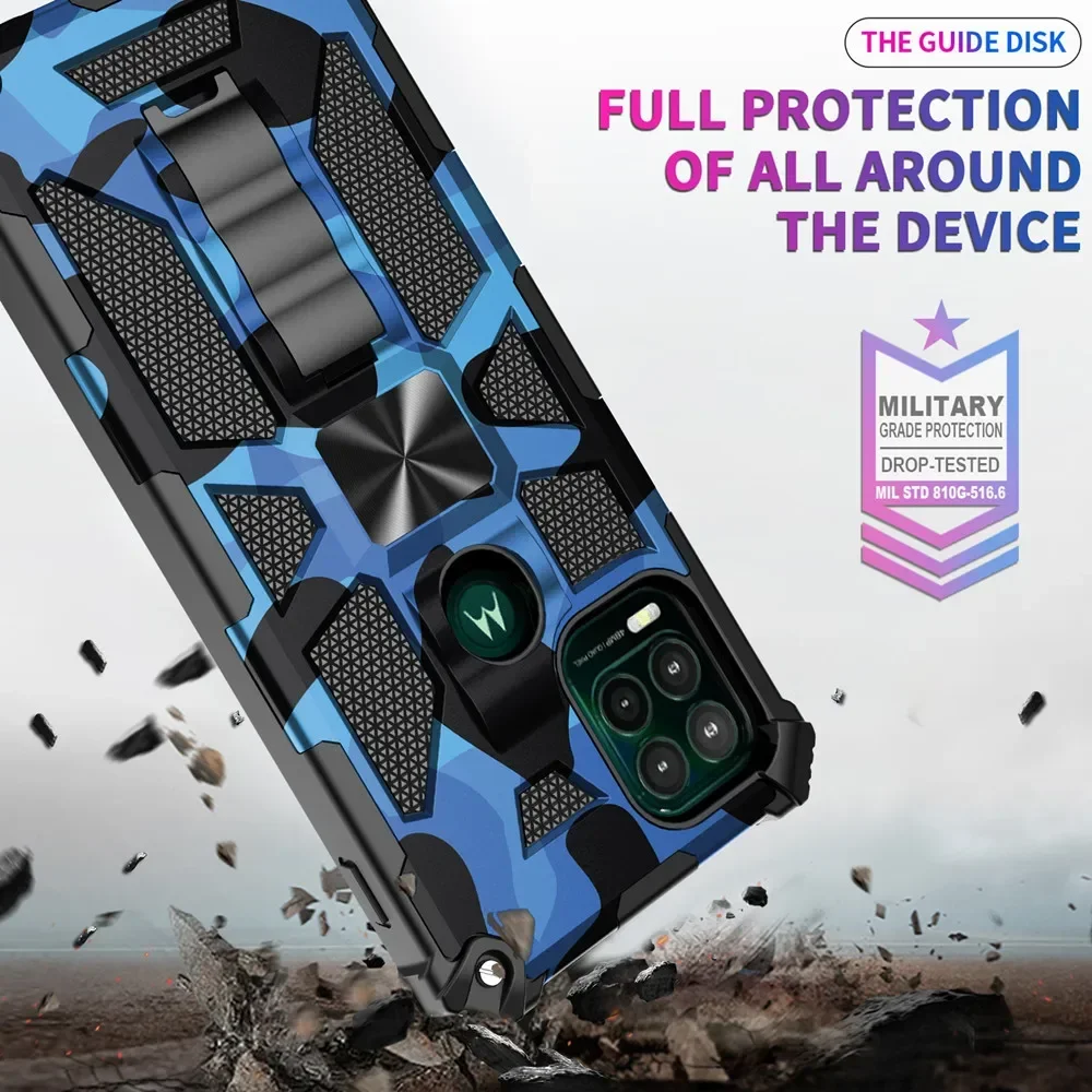 Hidden Kickstand Armor Shockproof Phone Case For Motorola Moto G Stylus 5G 2021 Edge Plus 2022 G22 E32 G13 G23 G53 Back Cover