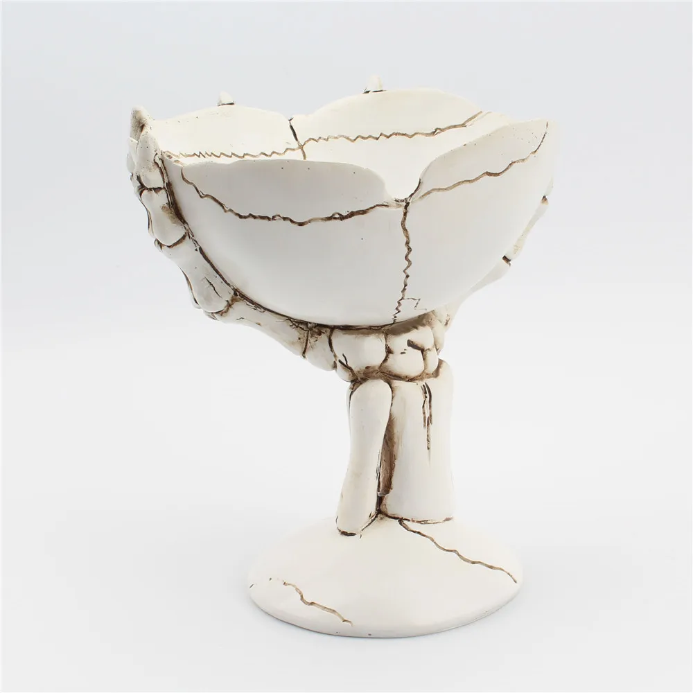 Taca do przechowywania drobiazgów w kształcie szkieletowej ręki, kreatywny amerykański pojemnik na kosmetyki, pudełko do organizacji, prezenty na Halloween, styl skandynawski.