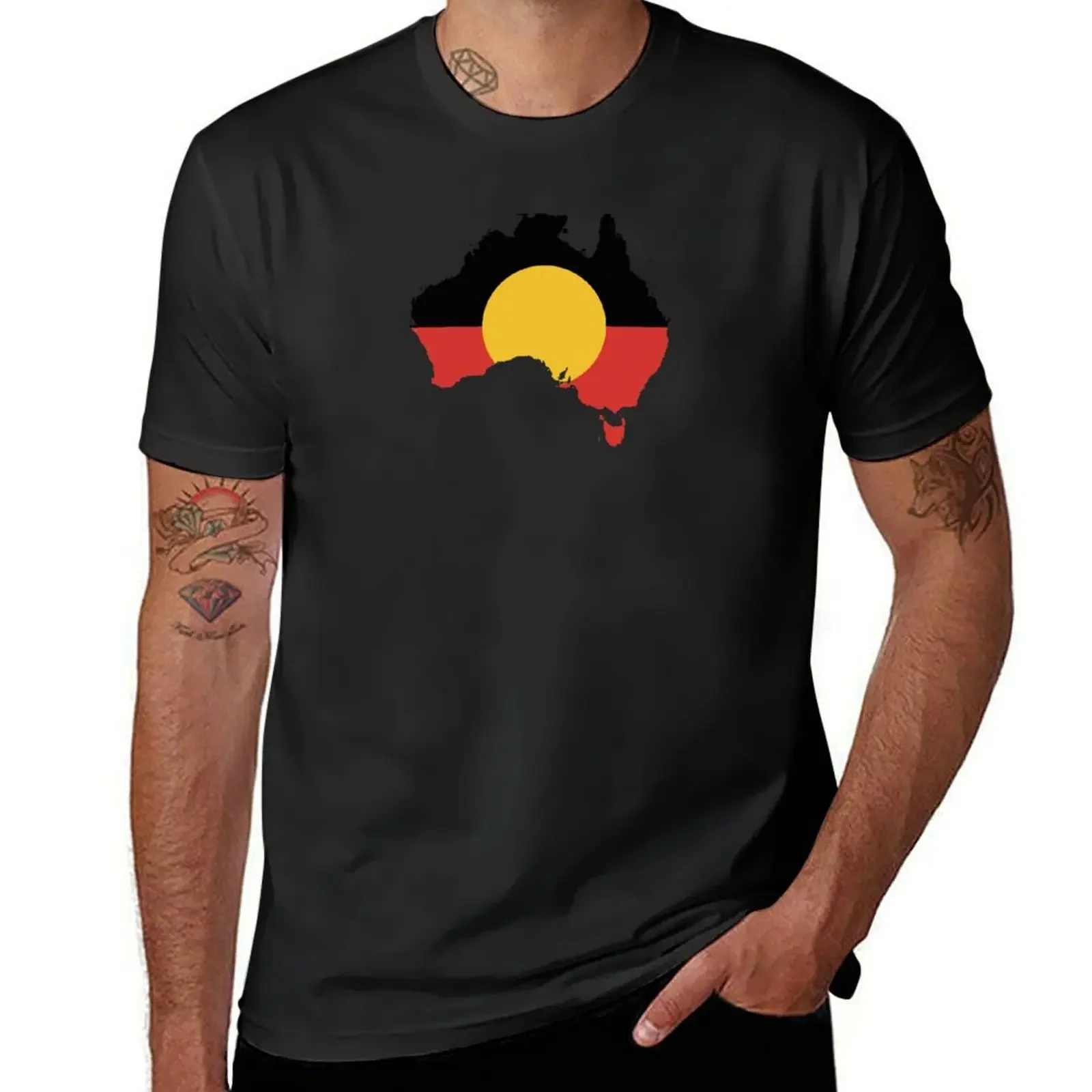 

Aboriginal Flag Aboriginal Lives Matter T-Shirt Blouse street wear plus size tops plain black t shirts men