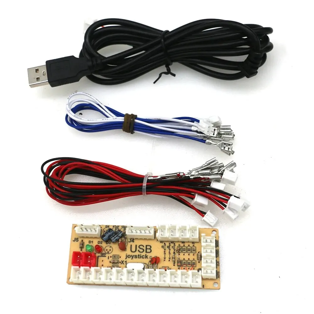 Zero Delay USB Board Encoder With Cable For PC Raspberry Pi TV Box One Player Arcade Game SANWA Joystick Button Controller DIY