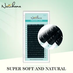 NATUHANA Personal False Eyelashes, Natural PBT Eyelash Extension, Synthetic Eyelashes, Cosmetic Supplies, B, C,D, Curl Eyelashes