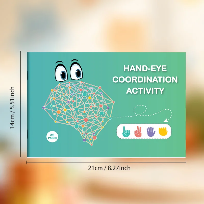 Hand Eye Coordination Brain Activity Exercise Book, Brain Development Activity Exercise 32 High-definition Pages