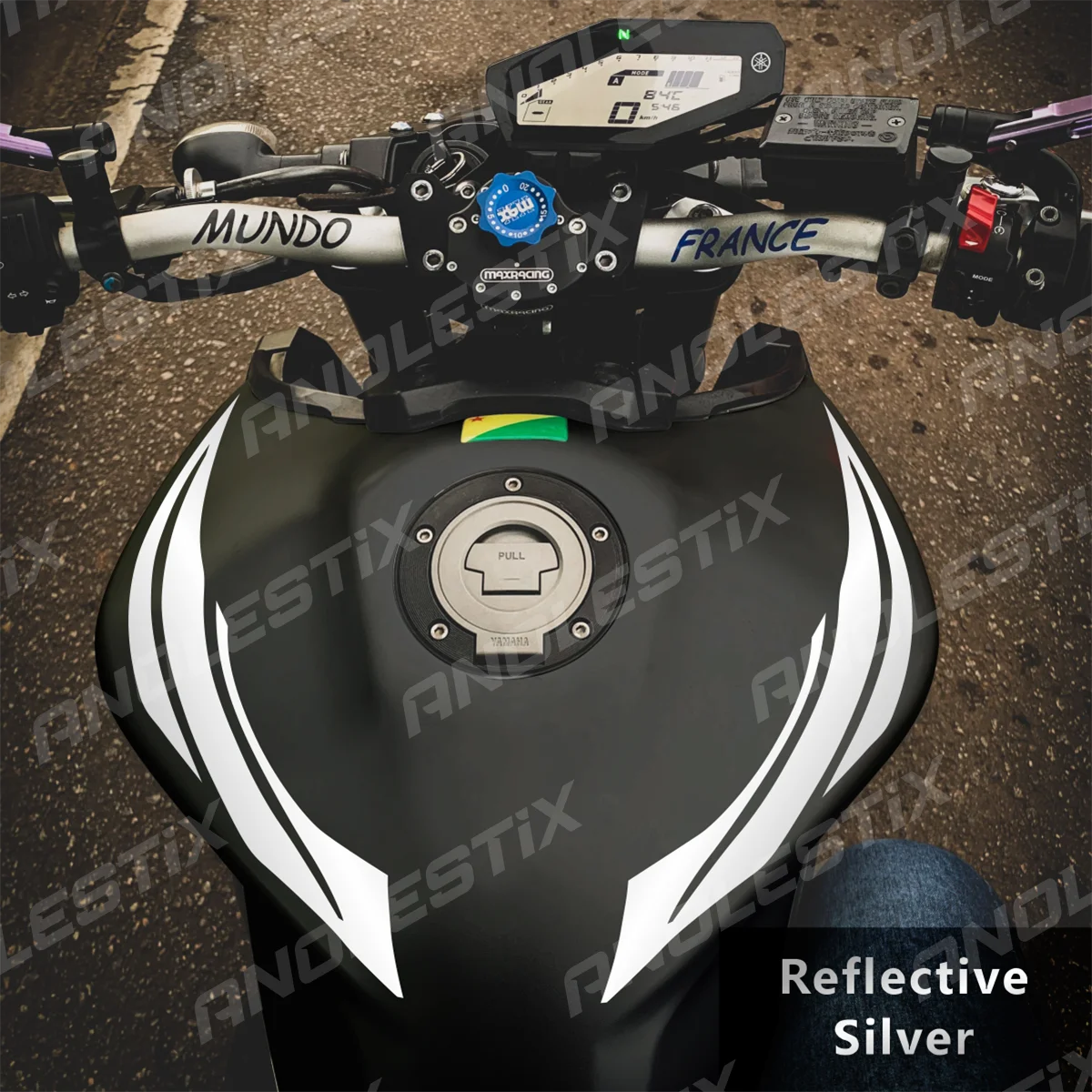 AnoleStix Reflective Vinyl Motorcycle Stickers New Tank Curve Decals Logo For Yamaha MT09 MT-09 FZ09 FZ-09 2018 2019 2020