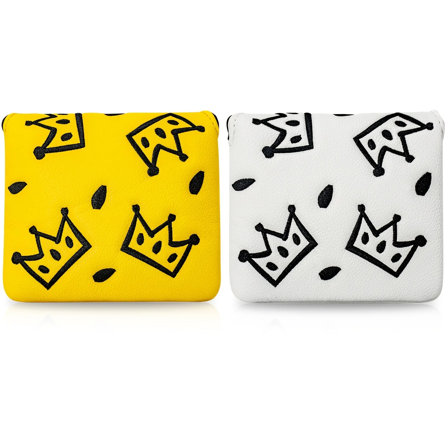 AliExpress – 1pc Golf Mallet Putter Cover with PU Shell & Soft Lining – Cheese Crown Pattern & Embroidery Suitable for Most Brands