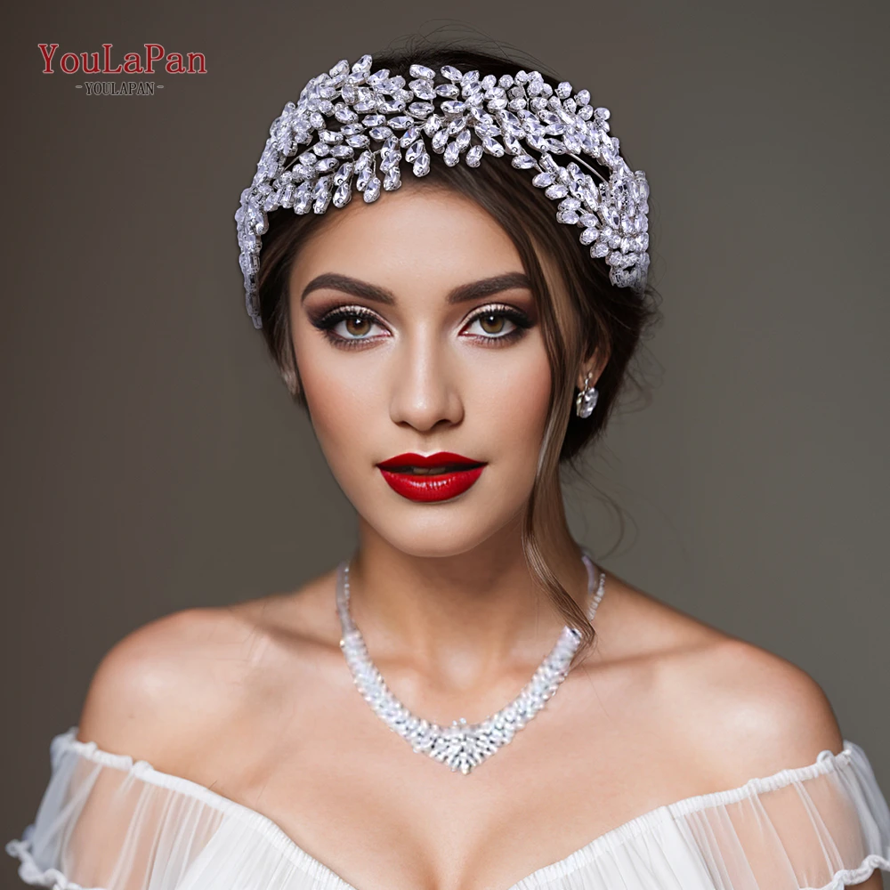 YouLaPan Bridal Crystal Headband Wedding Hair Accessories Rhinestone Bride  Hairbands Bridesmaid Jewelry Party Headwear HP444