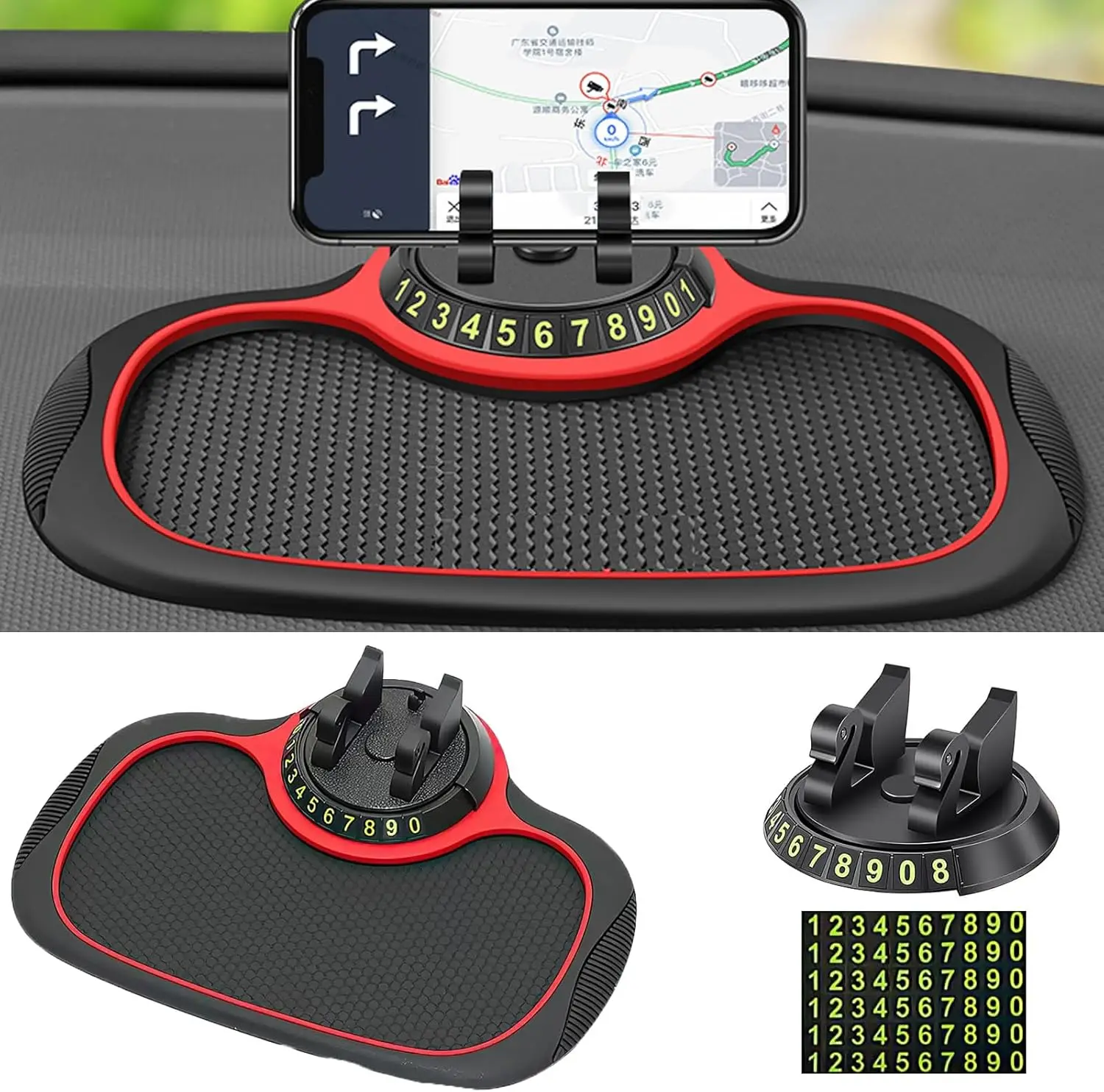 

Multifunction Car Anti-Slip Mat Auto Phone Holder Universal Multifunction Car Dashboard Mat with Phone Holder in Car