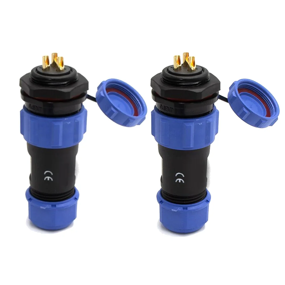 

Panel Mount Connector SP13 Connector Robust Dust Protection Soldering Terminals 3 Pin Waterproof Connector For Lamps Fuse BLUE