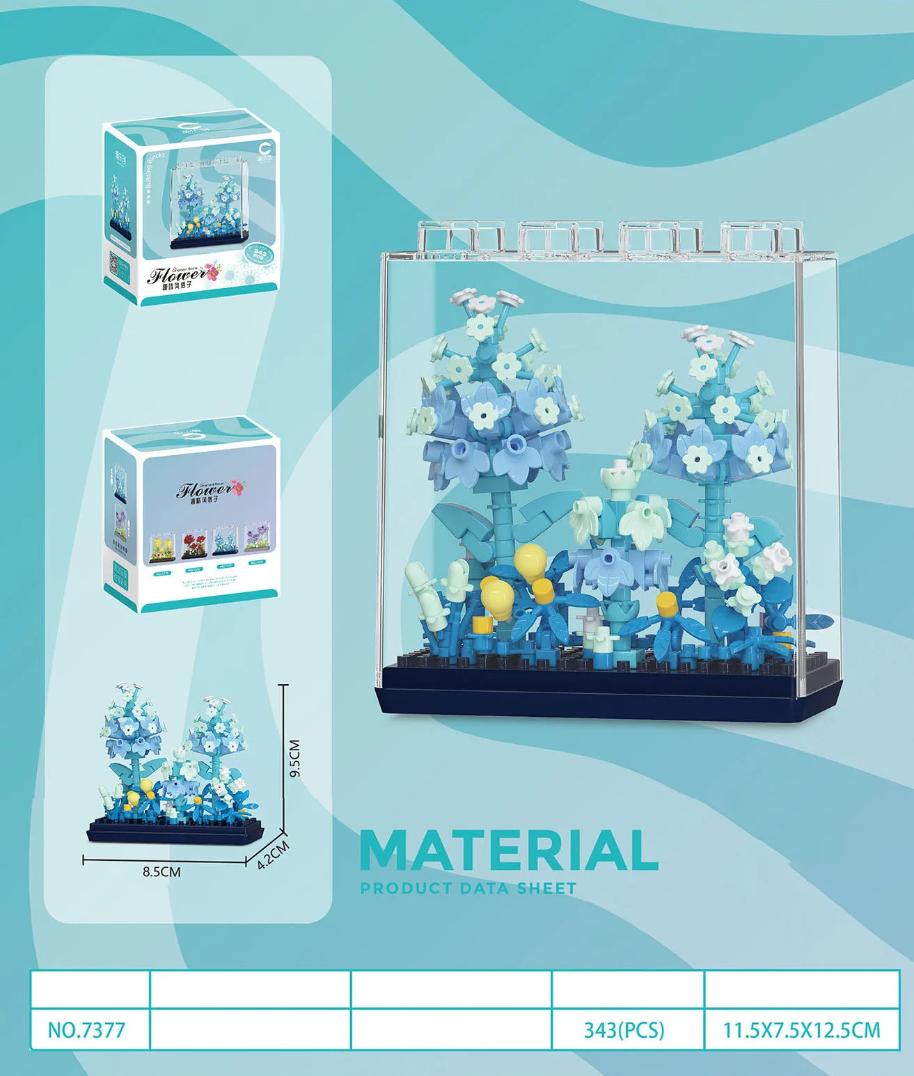 Idée fleur monde boîte secrète Micro diamant bloc tulipe Rose jacinthe pivoine nanobriques 3D mur construction brique jouets pour filles cadeau