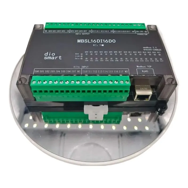 TCP 16DI/16DO Remote I/O Module, Isolated Digital Input Output 24V DIN Rail