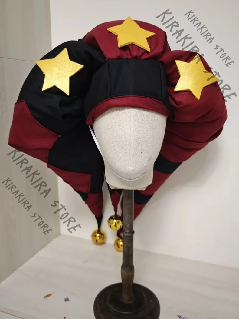 

The Freak Circus Pierrot jester Hat Headdress Ruffle Collar Handcraft Cosplay Costumes Hallowmas Comic-con Apparel Ornaments