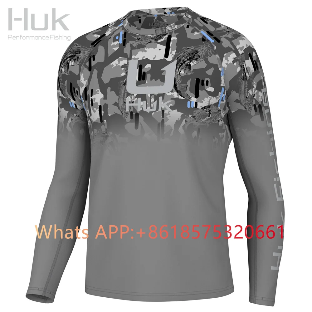 ملابس صيد السمك للرجال قمصان صيد السمك بأكمام طويلة Upf 50+ حماية من الأشعة فوق البنفسجية أداء ملابس صيد السمك Camisa قابلة للتنفس