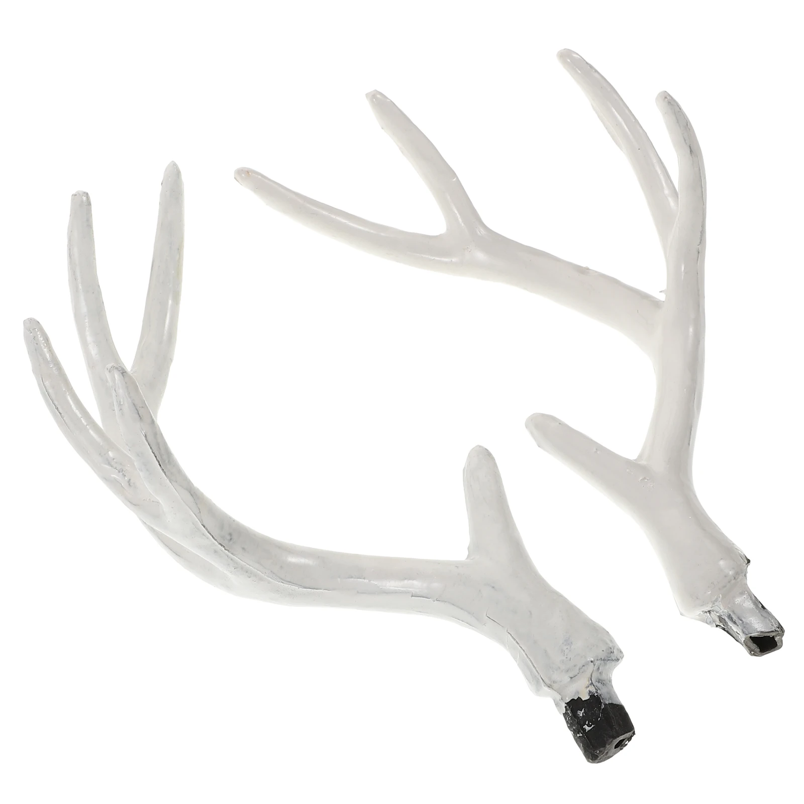 

White Deer Antlers 25Cm Realistic Plastic Reindeer Horns For Holiday Christmas Crafts Diy Costume Party Decorations